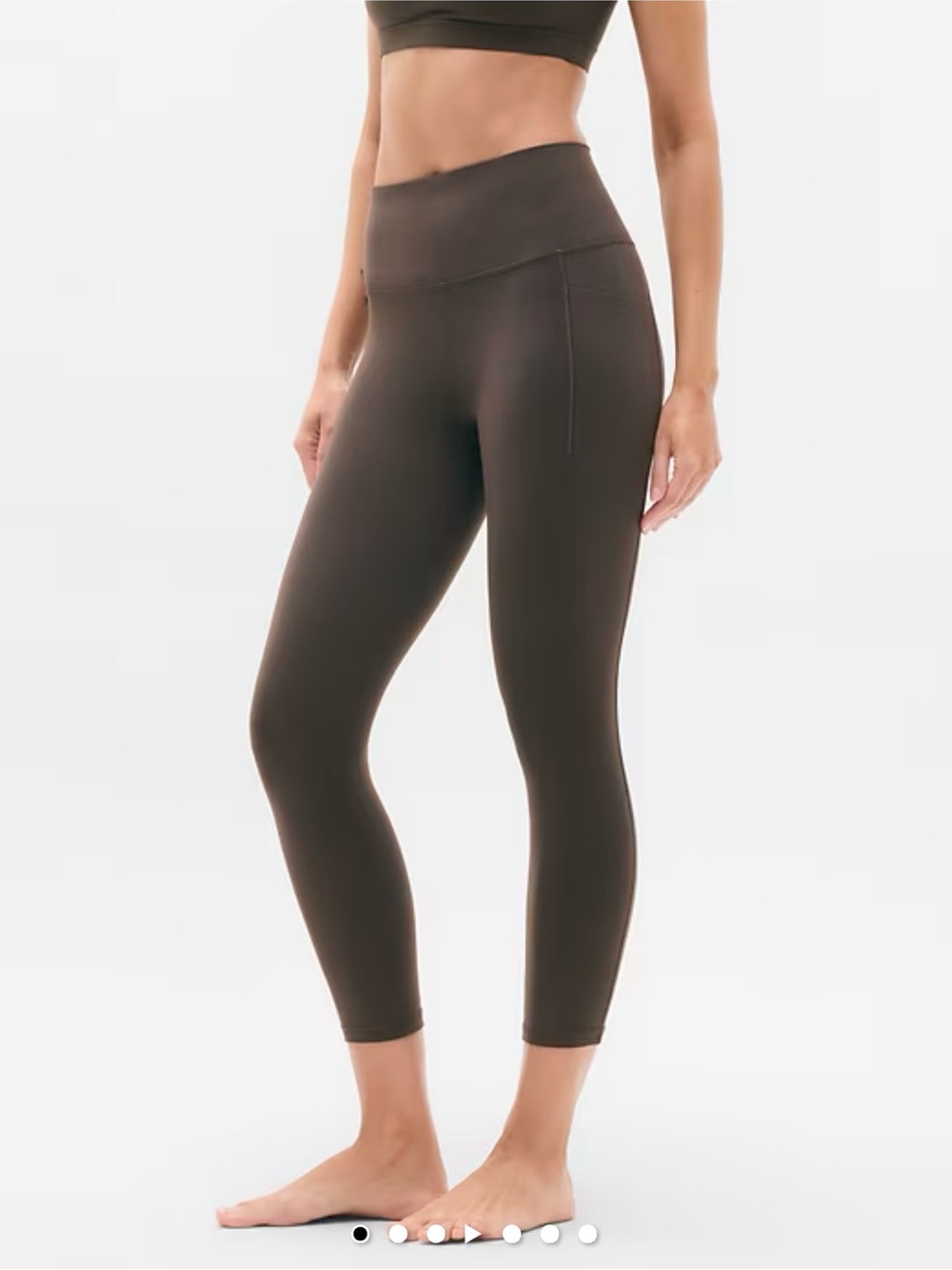 Athleta Truffle Brown Salutation Stash Mesh Capri Size 2X with tags. 2 available